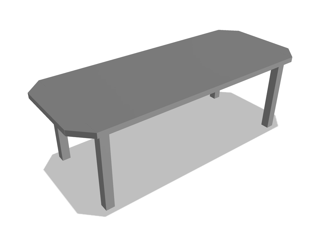 Table de jardin octogonale