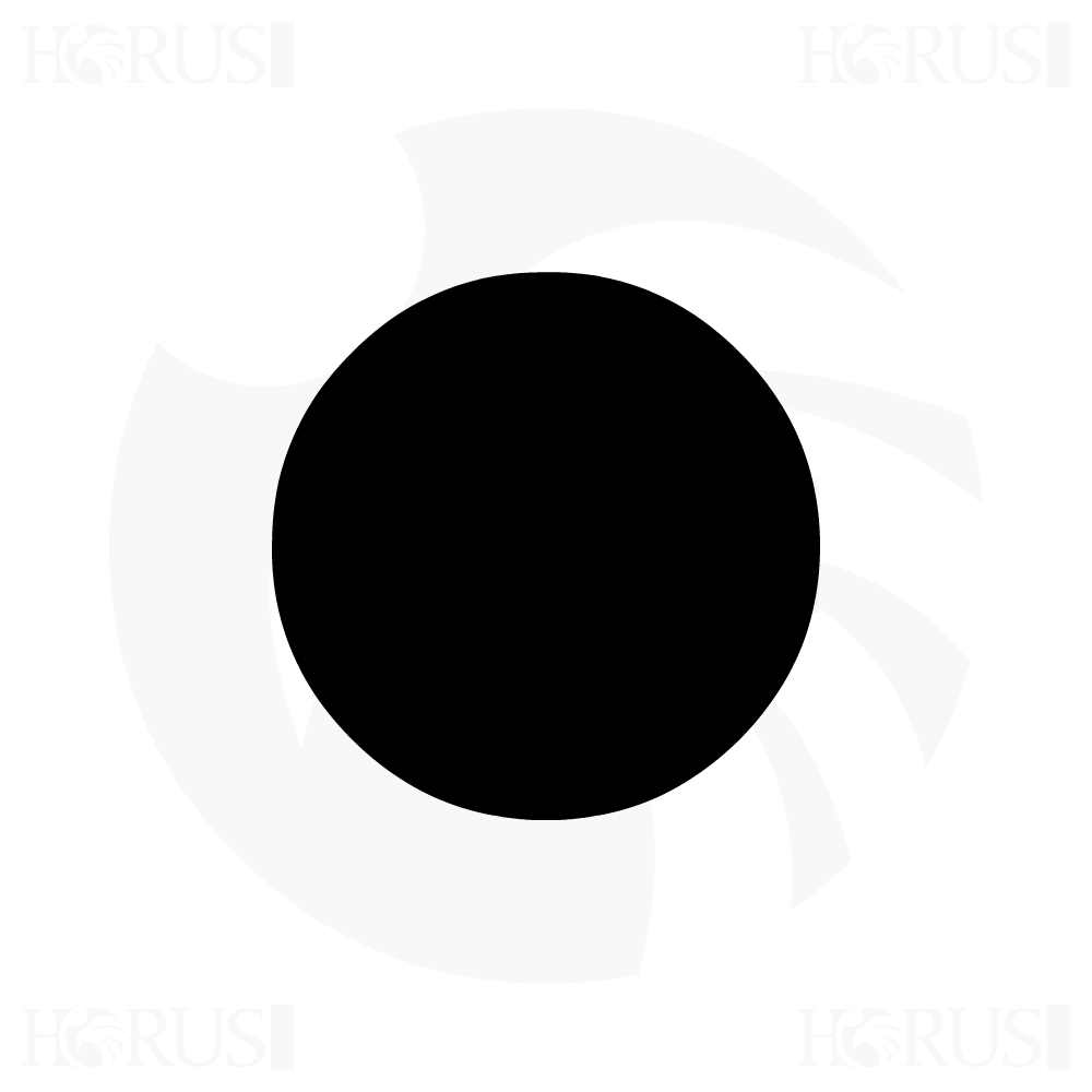Bâche plate ronde en Membrane PVC 670gr/m² Noir RAL 9005 d'une diamètre de 1.4000000000000001m