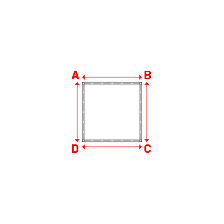 Bâche Rectangle en Protect 670 : La référence en matière de protection étanche Blanc RAL 9016 - 1.20x1.20m