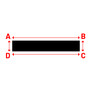 Bâche Rectangle en Protect 670 : La référence en matière de protection étanche Noir RAL 9005 - 3.80x0.60m