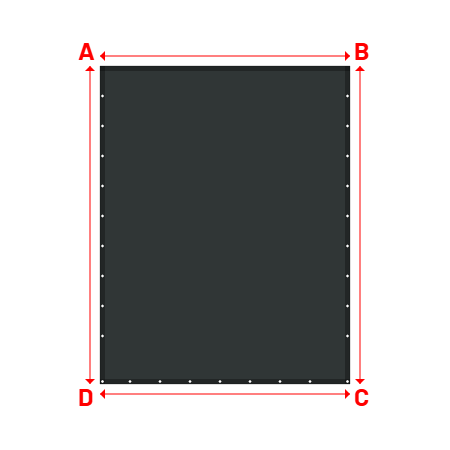 Bâche Rectangle en Protect 670 : La référence en matière de protection étanche Gris anthracite RAL 7016 - 2.50x3.18m