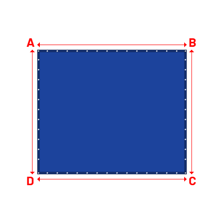 Bâche Rectangle en Protect 670 : La référence en matière de protection étanche Bleu foncé RAL 5002 - 3.00x2.50m