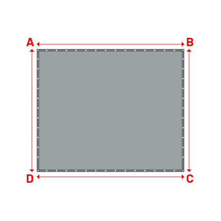 Bâche Rectangle en Protect Alimentaire 550 - conforme à la directive européenne sur les matériaux en contact avec les aliments Coloris gris moyen - 3.00x2.50m