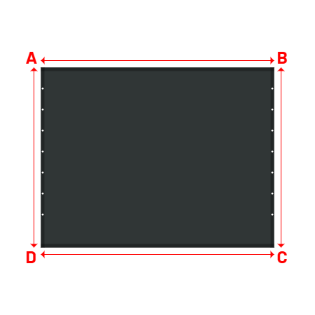 Bâche Rectangle en Protect 670 : La référence en matière de protection étanche Gris anthracite RAL 7016 - 3.33x2.57m