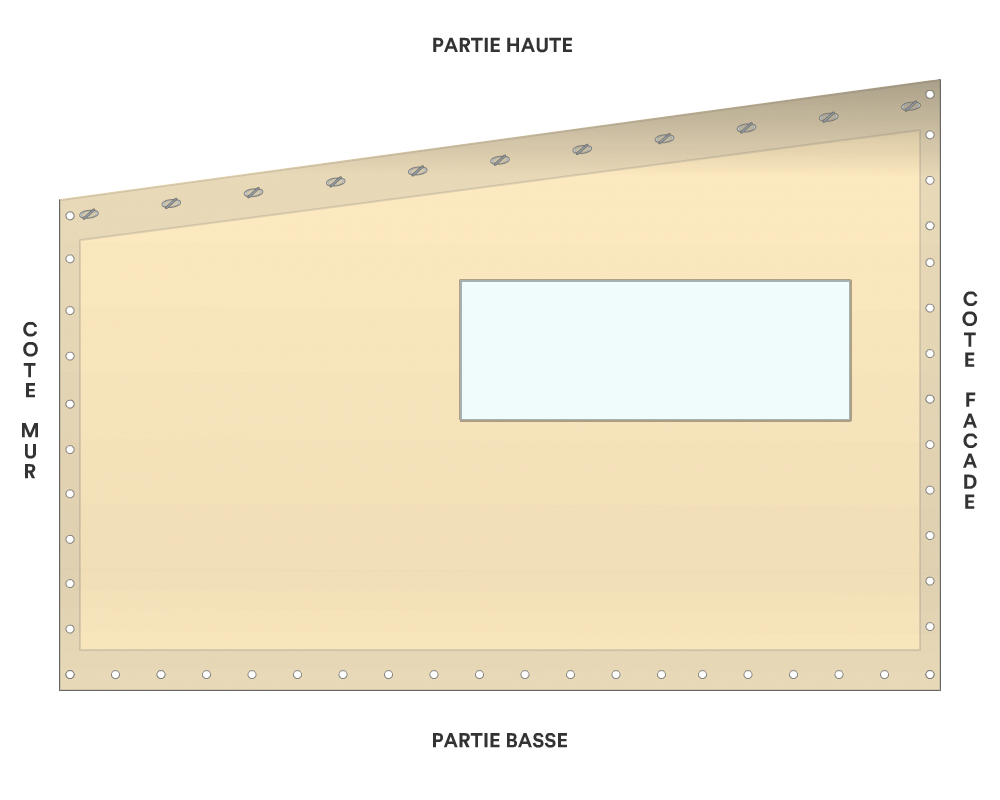 Bâche de façade pour mobil-home