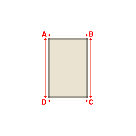 Bâche Rectangle en Protect 670 : La référence en matière de protection étanche Blanc perlé RAL 1013 - 1.30x1.97m