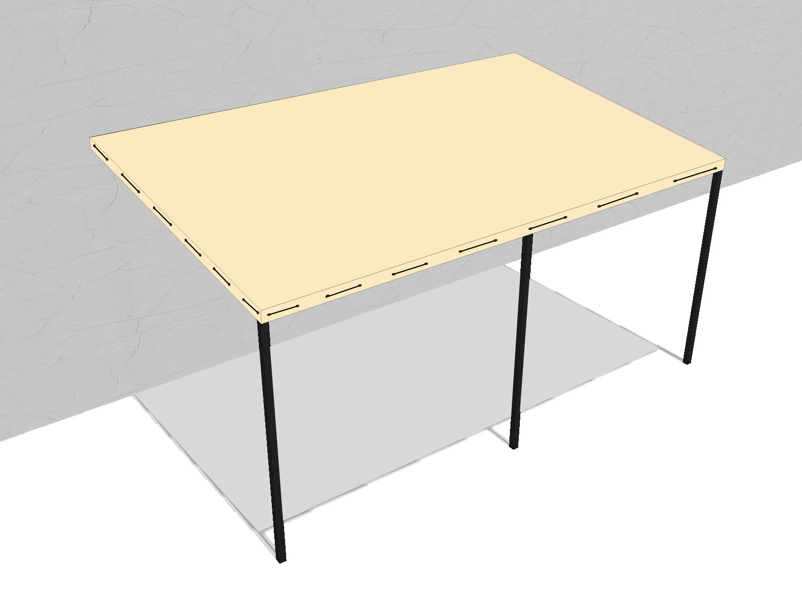 Bâche pour pergola métallique murale droite en Protect 670 : La référence en matière de protection étanche Beige ral 1015