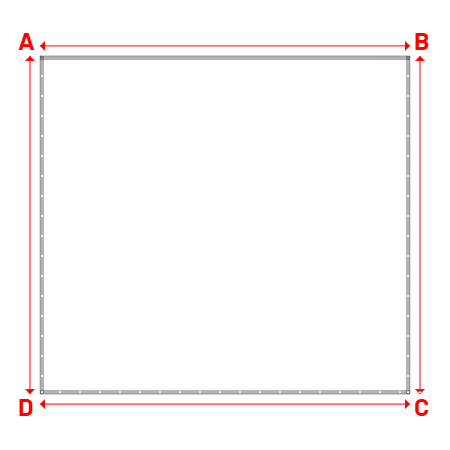 Bâche Rectangle en Protect 670 : La référence en matière de protection étanche Blanc RAL 9016 - 4.65x4.25m